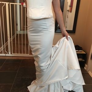 Beautiful mermaid style 2 piece wedding dress